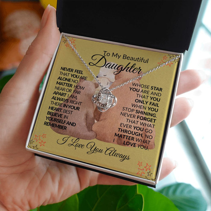 TO MY BEAUTIFUL DAUGHTER - Love Knot Necklace
