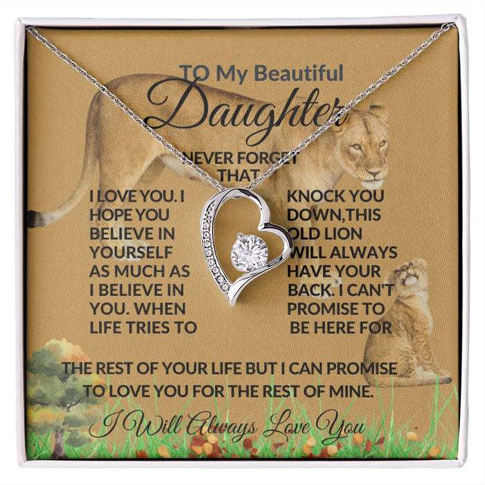 To My Beautiful Daughter -Forever Love Necklace