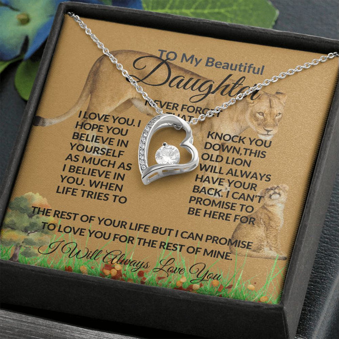 To My Beautiful Daughter -Forever Love Necklace