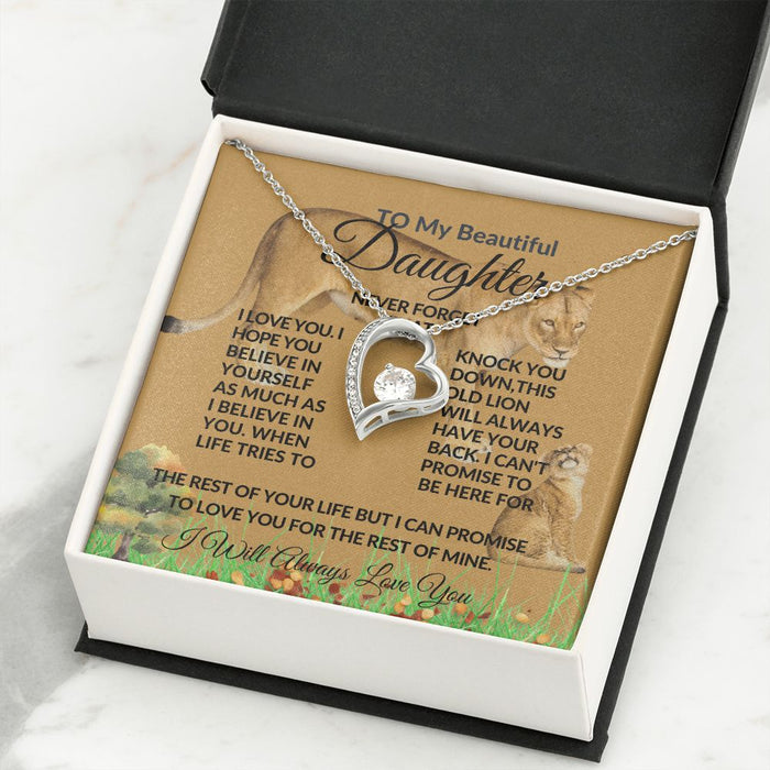 To My Beautiful Daughter -Forever Love Necklace