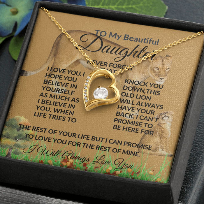To My Beautiful Daughter -Forever Love Necklace