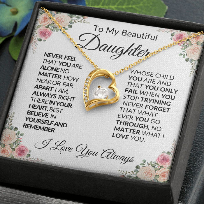 TO MY BEAUTIFUL DAUGHTER-FAR- FOREVER LOVE NECKLACE