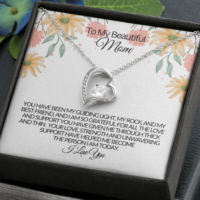 To My Beautiful Mom - Thanks -Forever Love Necklace💕