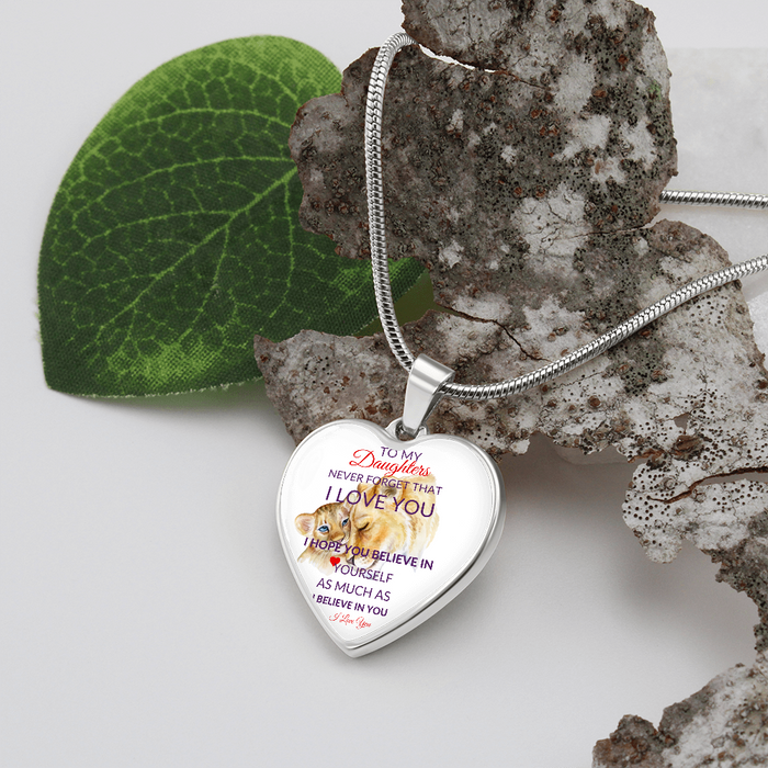 To My Daughter- Exceptional- Heart Pendant Necklace
