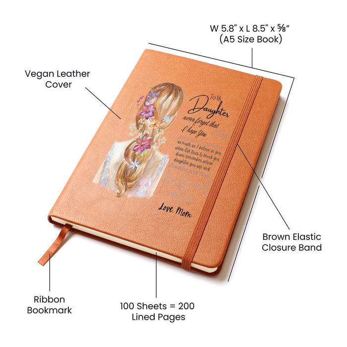 To My Daughter Never Forget-Graphic Leather Journal-fr Mom💕