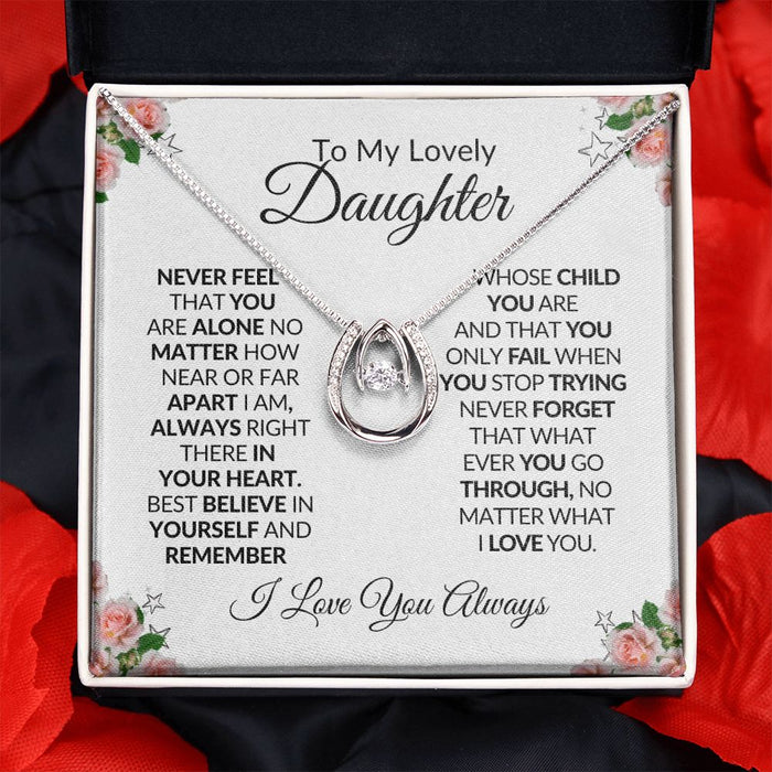 To My Lovely Daughter-Lucky Pendant Necklace