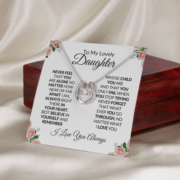 To My Lovely Daughter-Lucky Pendant Necklace