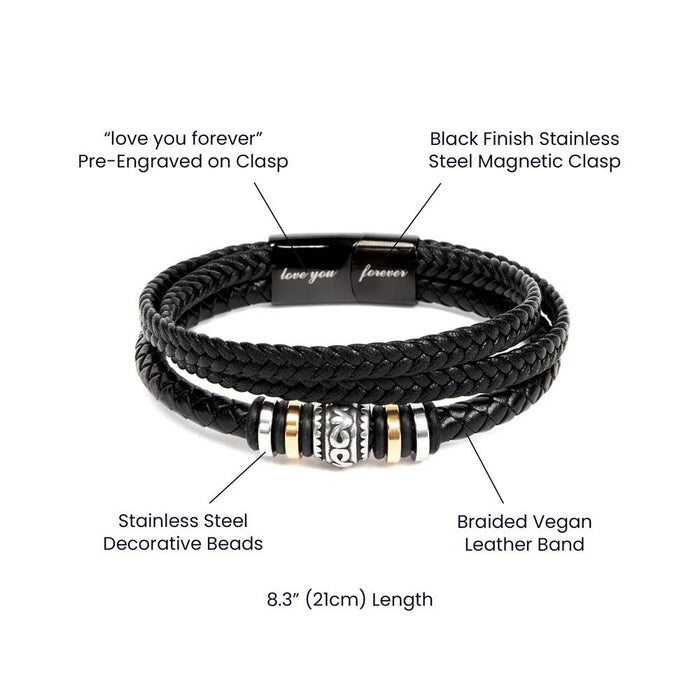 To My Lovely Soulmate-Halloween-Men's "Love You Forever" Bracelet