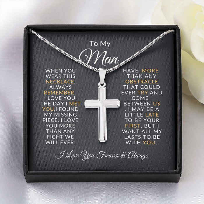 To My Man - Cross Necklace