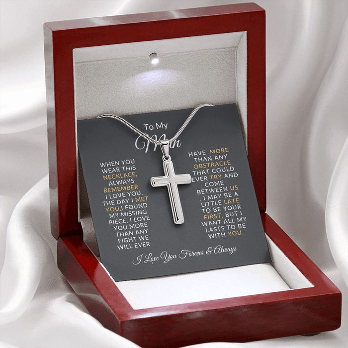 To My Man - Cross Necklace