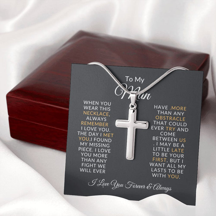 To My Man - Cross Necklace