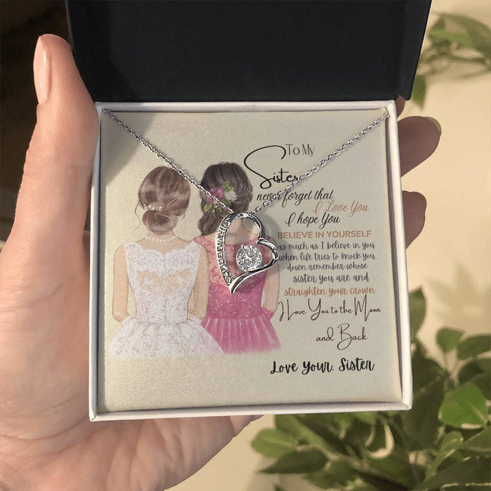 To My Sister| Never Forget |Forever Love Necklace