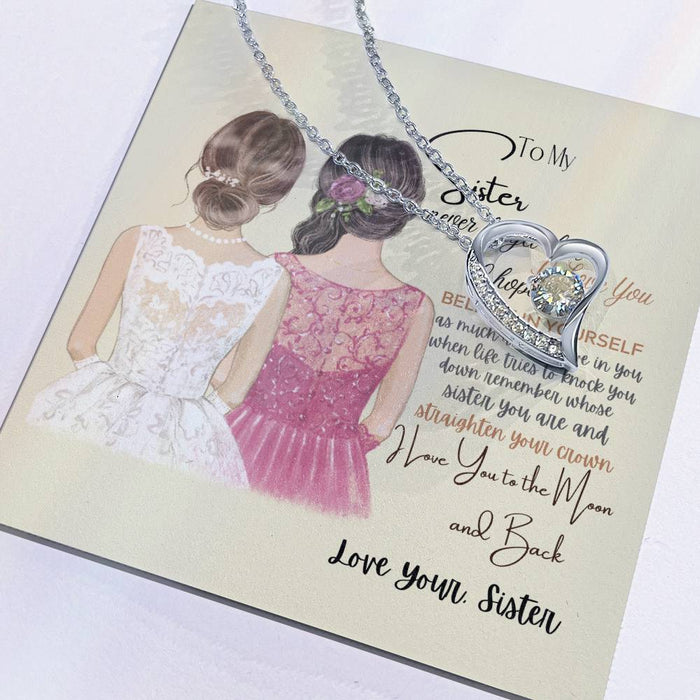 To My Sister| Never Forget |Forever Love Necklace