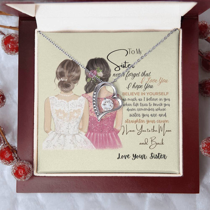 To My Sister| Never Forget |Forever Love Necklace