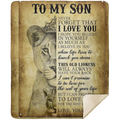 To My Son Believe King-MOM -Premium Mink Sherpa Blanket 50x60 SALE price $49.95 USD