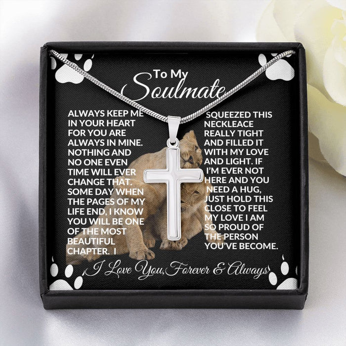 To My Soulmate - Cross Necklace