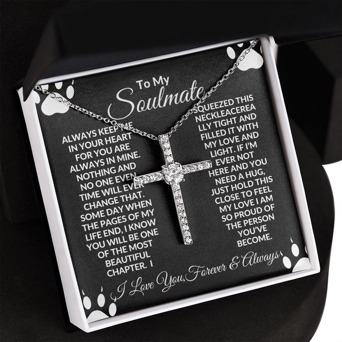 To My Soulmate - Cross Necklace
