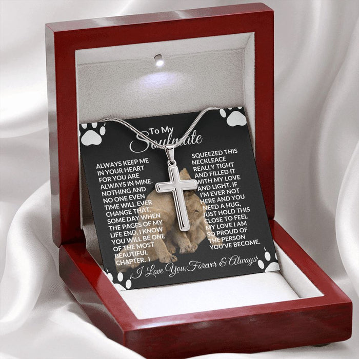 To My Soulmate - Cross Necklace