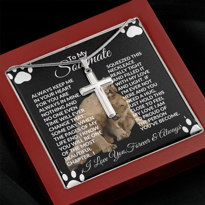 To My Soulmate - Cross Necklace