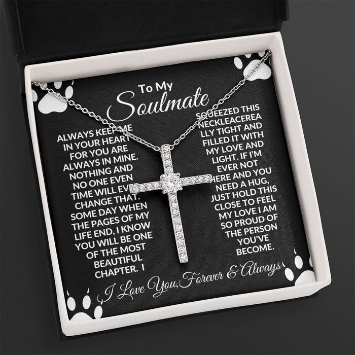 To My Soulmate - Cross Necklace