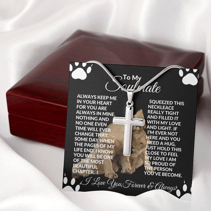 To My Soulmate - Cross Necklace
