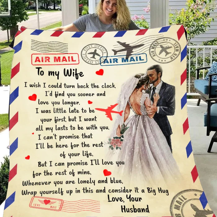 To My Wife -I Wish I Could-Premium Mink Sherpa Blanket 50x60