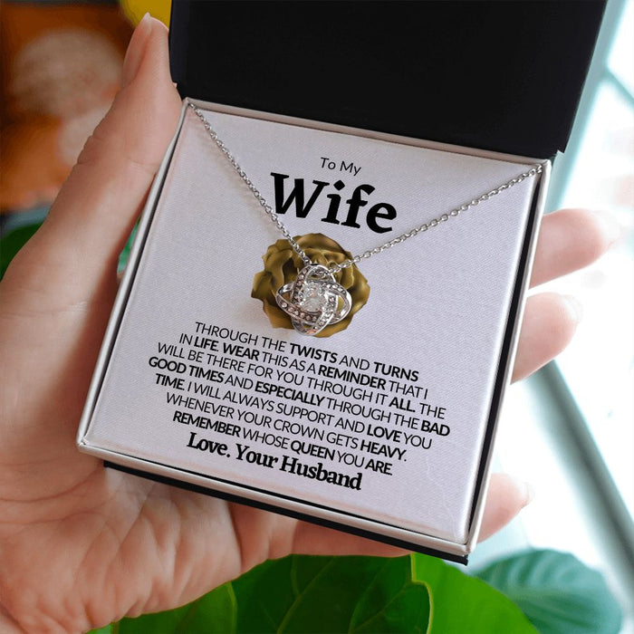 To My Wife I Love U-Love Knot Necklace❤️