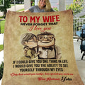 To My Wife-Never Forget-Personalized Premium Mink Sherpa Blanket 50x60