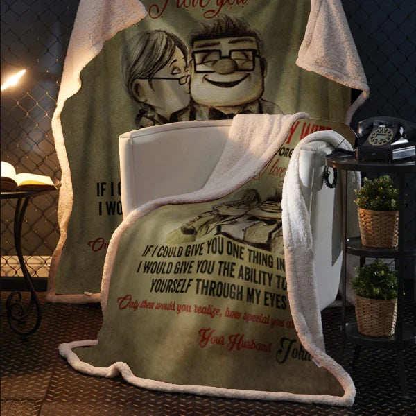 To My Wife-Never Forget-Personalized Premium Mink Sherpa Blanket 50x60