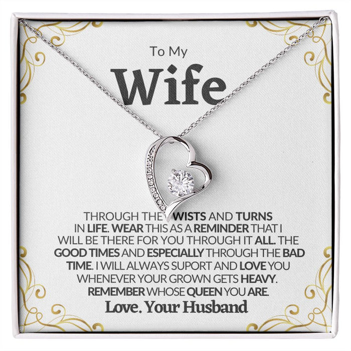 To My Wife | Through The Twists And Turns In Life-Forever Love Necklace❤️
