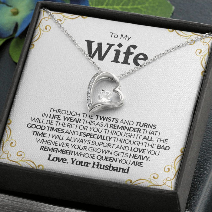 To My Wife | Through The Twists And Turns In Life-Forever Love Necklace❤️