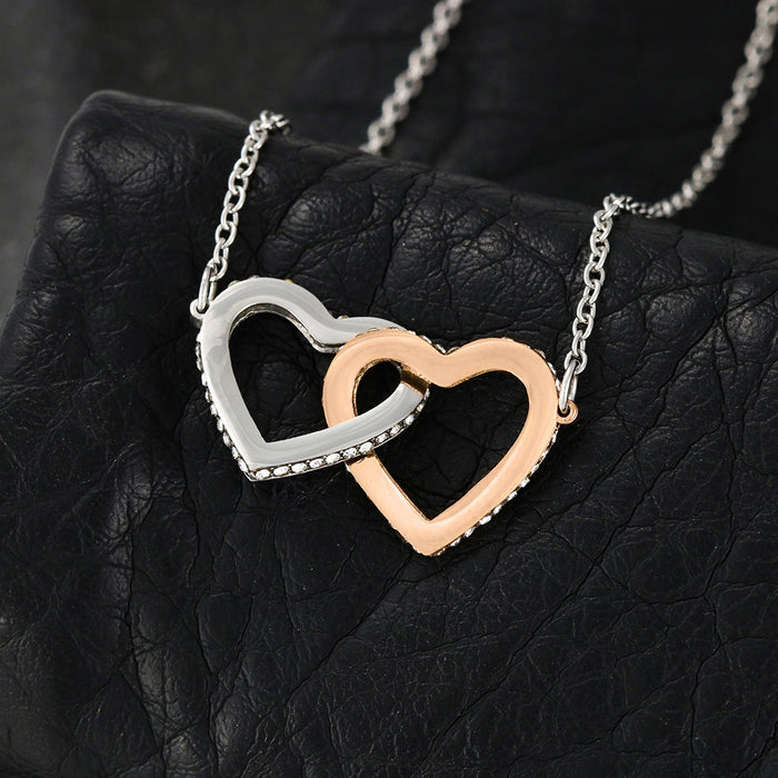 To Our Amazing Mom-We Love U-Interlocking Heart Necklace