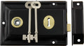 Tradco Rim Lock Black With Brass