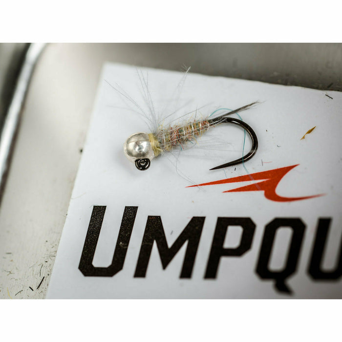 Tungsten bead head nymph fly tied on Umpqua XC400BL-BN hook