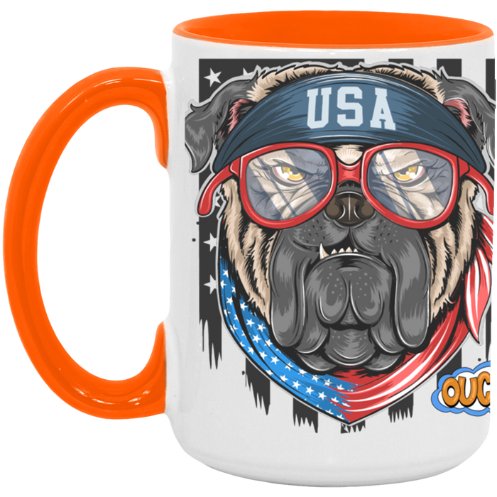 USA BULL DOG-15oz. Accent Mug