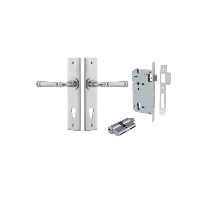 Brushed Chrome / Key/Key Entrance Set (Lock & Key Cylinder Included)