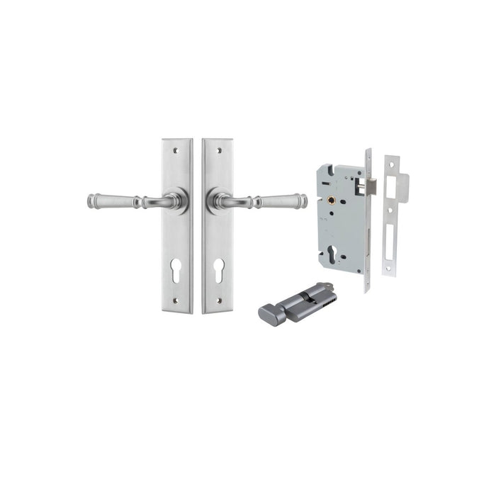 Brushed Chrome / Key/Turn Entrance Set (Lock & Key Cylinder Included)