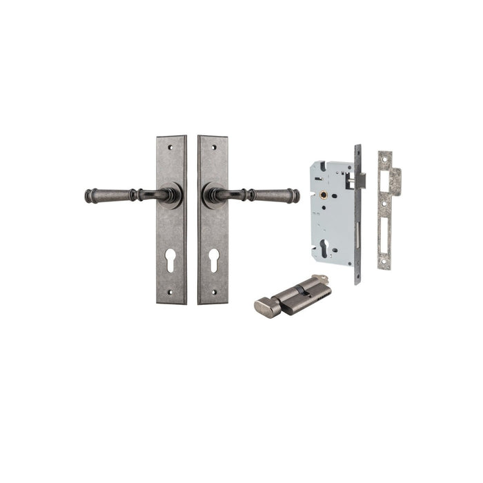 Distressed Nickel / Key/Turn Entrance Set (Lock & Key Cylinder Included)