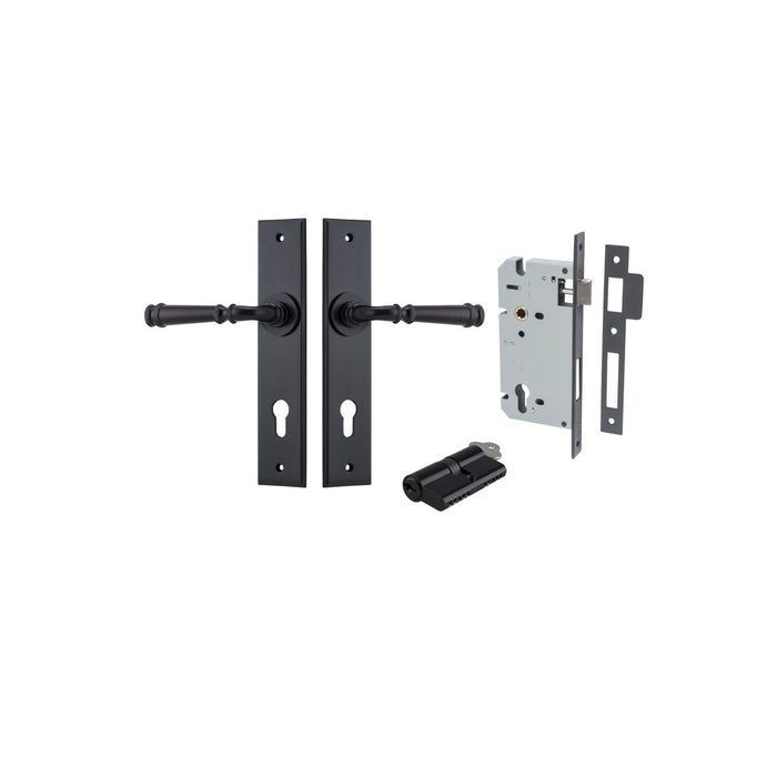 Matt Black / Key/Key Entrance Set (Lock & Key Cylinder Included)