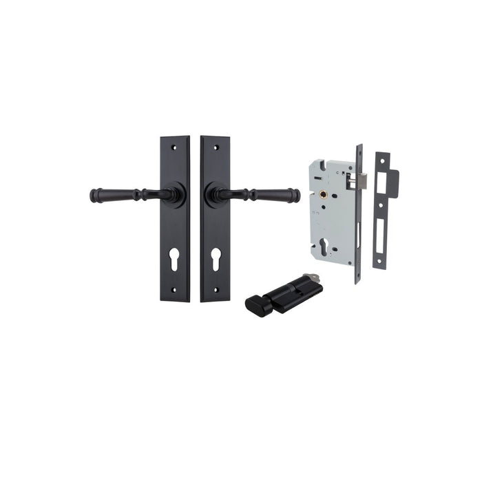Matt Black / Key/Turn Entrance Set (Lock & Key Cylinder Included)