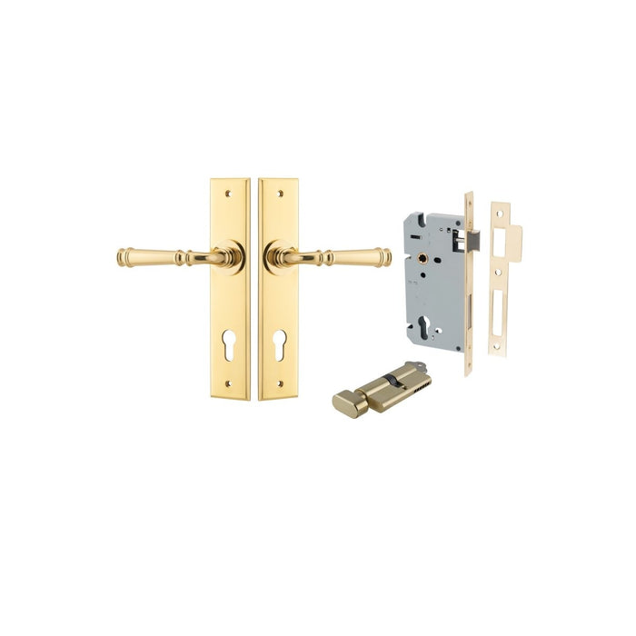 Polished Brass / Key/Turn Entrance Set (Lock & Key Cylinder Included)