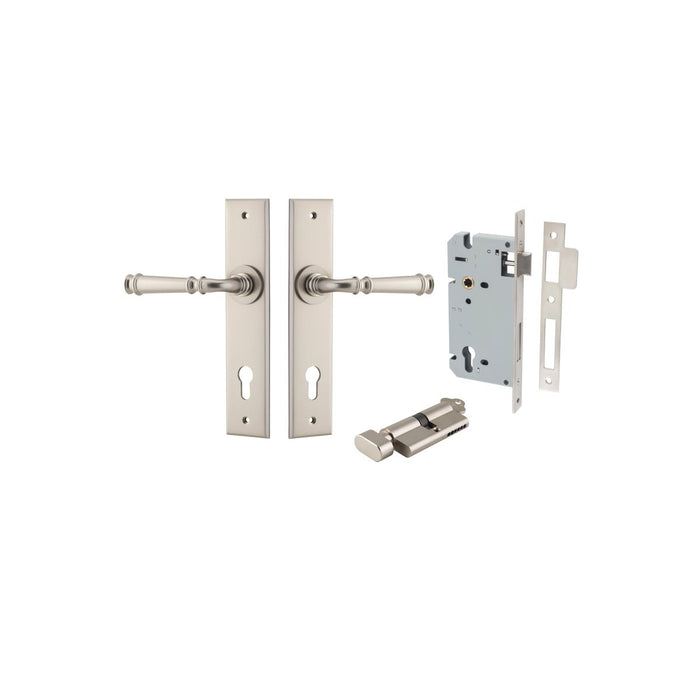 Satin Nickel / Key/Turn Entrance Set (Lock & Key Cylinder Included)
