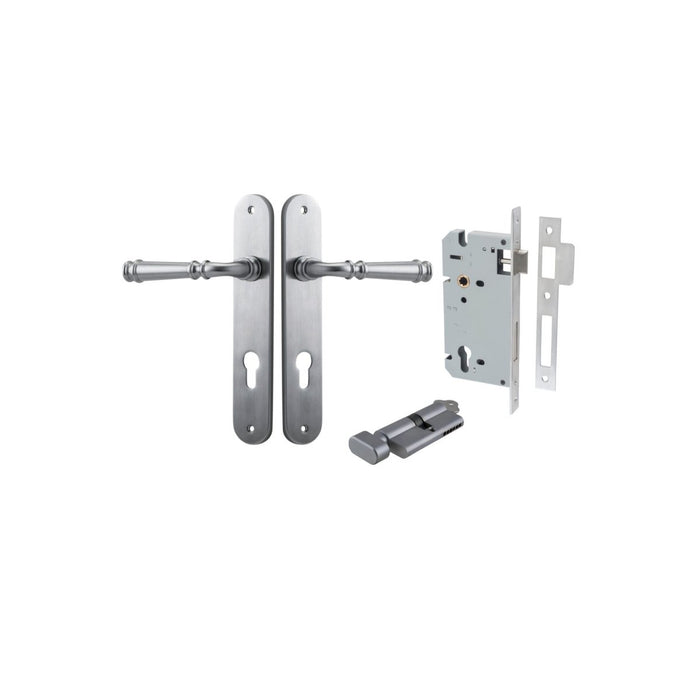 Brushed Chrome / Key/Turn Entrance Kit (Lock & Key Cylinder Included)