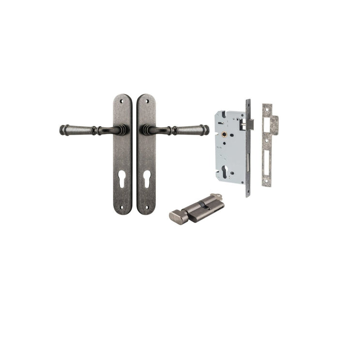 Distressed Nickel / Key/Turn Entrance Kit (Lock & Key Cylinder Included)