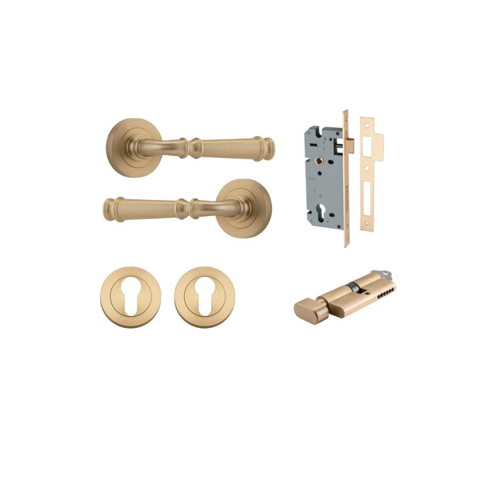 Brushed Brass / Key/Turn Entrance Kit (Lock & Key Cylinder Included)