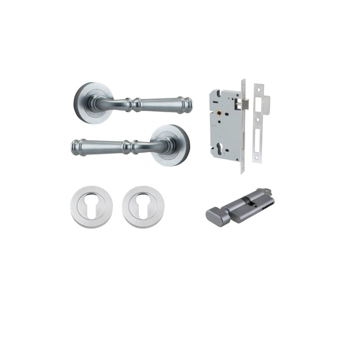 Brushed Chrome / Key/Turn Entrance Kit (Lock & Key Cylinder Included)