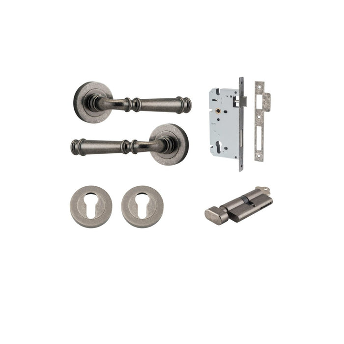 Distressed Nickel / Key/Turn Entrance Kit (Lock & Key Cylinder Included)