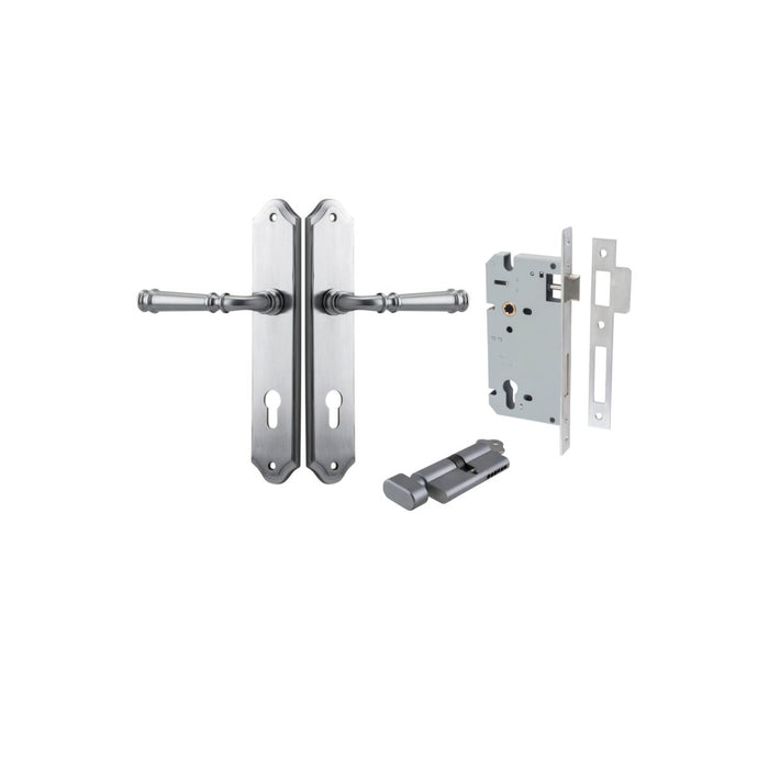 Brushed Chrome / Key/Turn Entrance Kit (Lock & Key Cylinder Included)