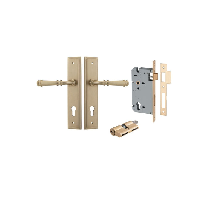 Brushed Brass / Key/Key Entrance Set (Lock & Key Cylinder Included)