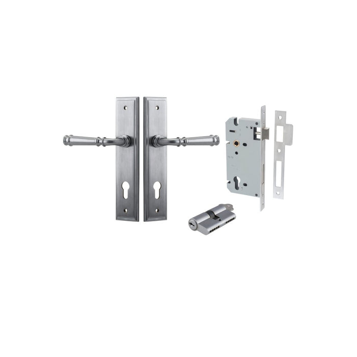 Brushed Chrome / Key/Key Entrance Set (Lock & Key Cylinder Included)